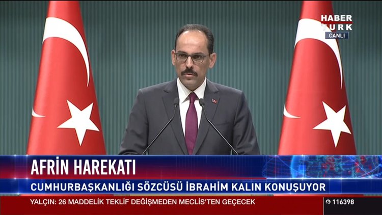 Cumhurbaşkanlığı sözcüsü Kalın açıklamalarda bulundu