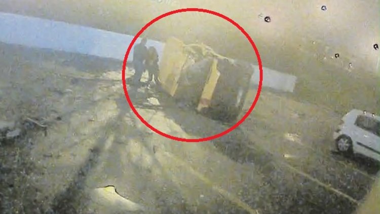 Kontrolden çıkan dolmuş otoparka uçtu