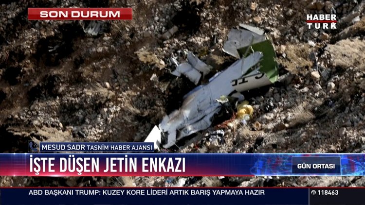 İşte düşen jetin enkazı