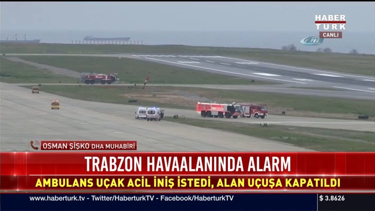 Trabzon Havaalanında alarm