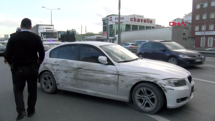 Polisten kaçan şüpheliler Basın Ekspres yolunu birbirine kattı