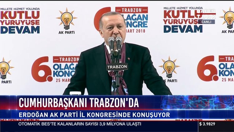 Cumhurbaşkanı Erdoğan Trabzon'da konuştu