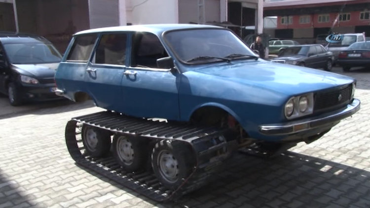 Karadenizli ustalar 77 model Toros'u paletli araca çevirdi