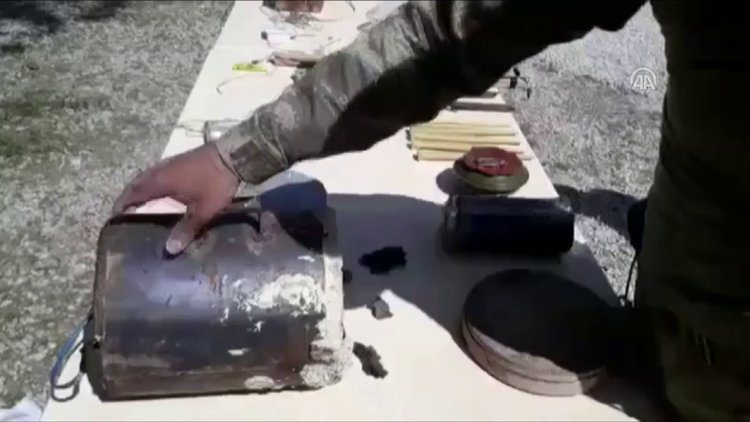 Afrin'de terör örgütünün "EYP imalathanesi" ortaya çıkarıldı