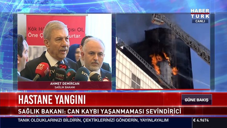 Sağlık Bakanı Demircan yanan hastane hakkında konuştu