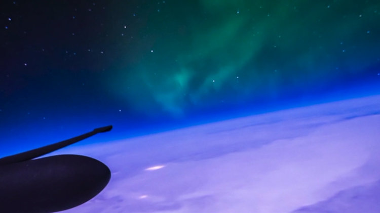 Pilotun gözünden kuzey ışıkları