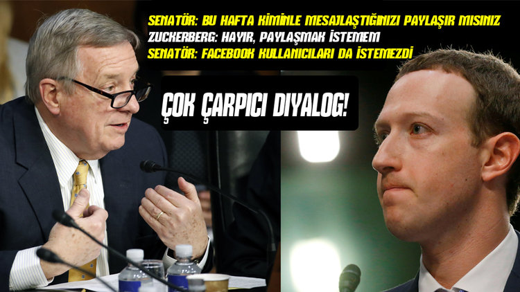 Senatör Dick Durbin'den Facebook CEO'su Mark Zuckerberg'e zor sorular