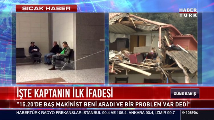 Yalıya çarpan gemi kaptanının ilk ifadesi