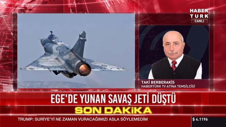 Ege'de Yunan savaş jeti düştü