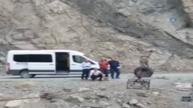 Hakim keşfe teleferikle işte böyle gitti