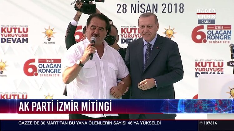 AK Parti İzmir mitinginde İbrahim Tatlıses sürprizi