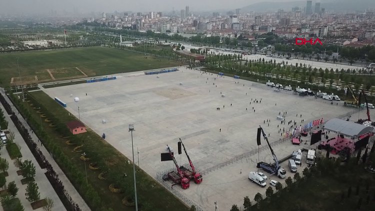 Maltepe Miting Alanı havadan görüntülendi