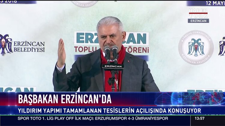 Başbakan Binali Yıldırım Erzincan'da