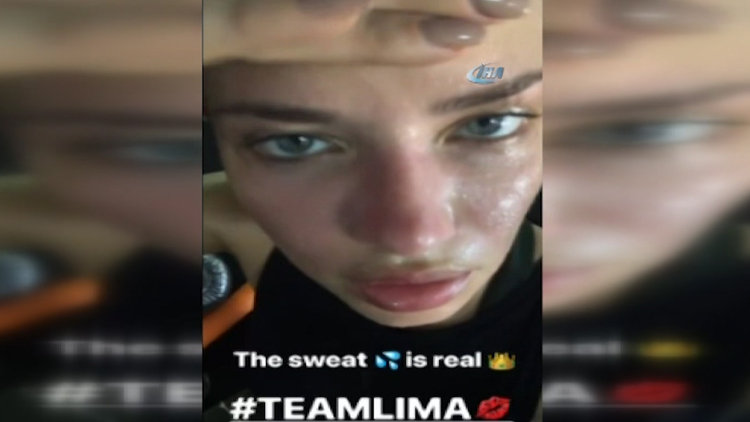Adriana Lima'dan boks şov