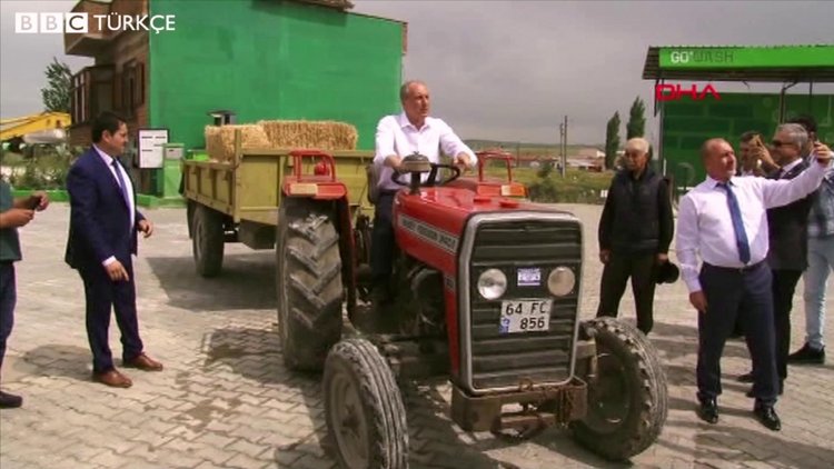 Muharrem İnce traktöre mazot aldı