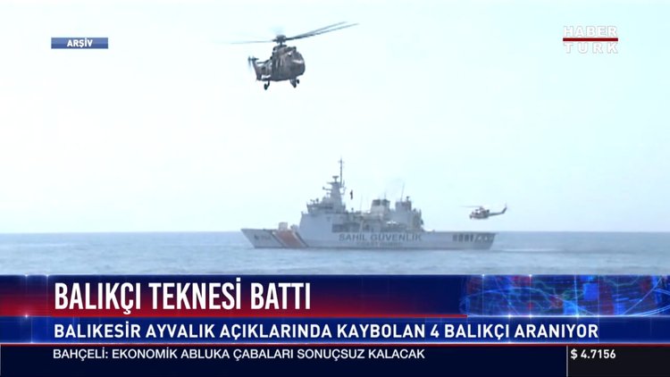 Ayvalık'ta balıkçı teknesi battı