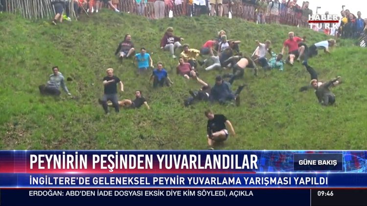 Peynirin peşinden yuvarlandılar