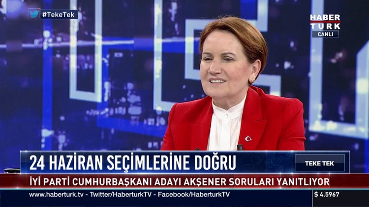 İYİ Parti Genel Başkanı Meral Akşener Habertürk TV'de