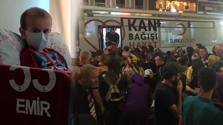Rize, lösemi hastası Emir&#039;i yaşatmak için seferber oldu