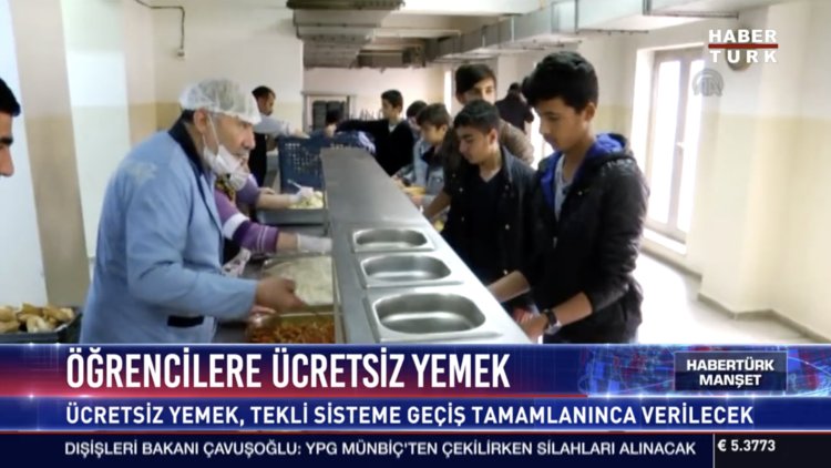 Öğrencilere ücretsiz yemek