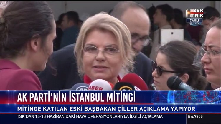 Tansu Çiller Ak Parti İstanbul mitinginde