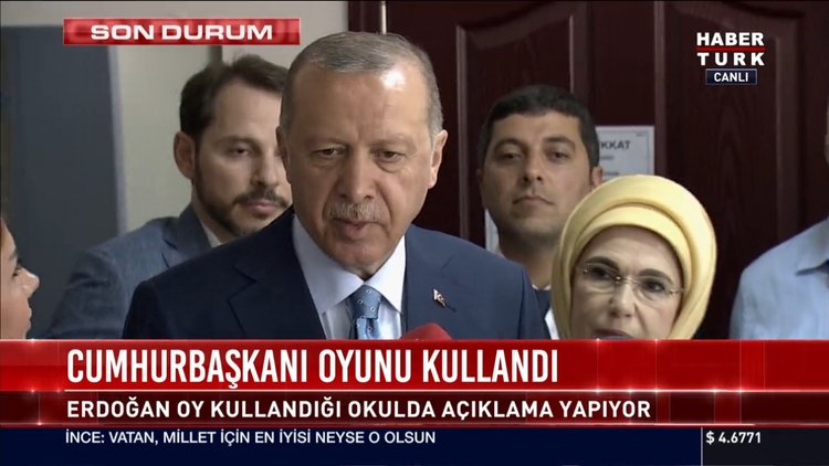 Cumhurbaşkanı Erdoğan oyunu kullandı