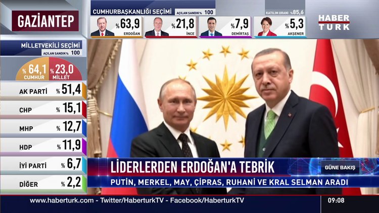 Liderlerden Erdoğan'a tebrik