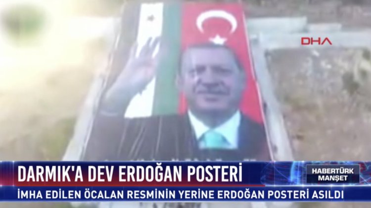 Darmık'a dev Erdoğan posteri