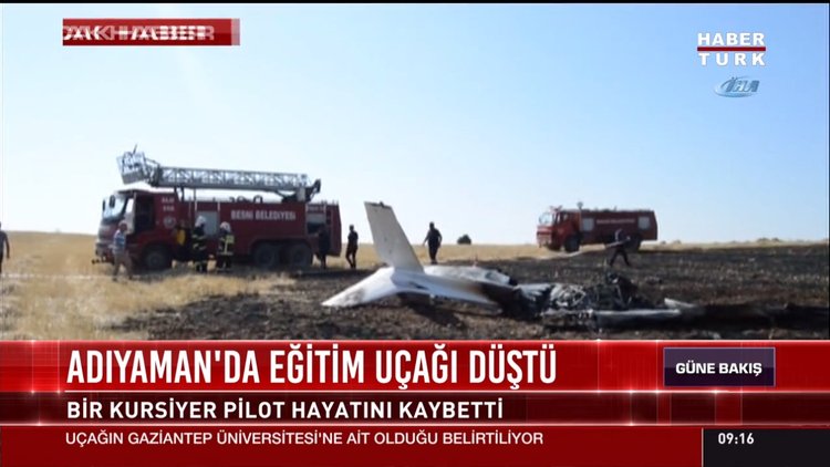 Adıyaman'da eğitim uçağı düştü