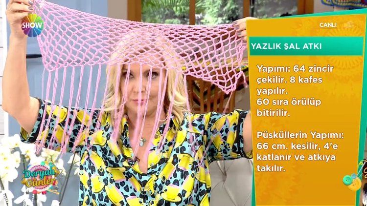 Derya Baykal'dan yazlık şal atkı yapımı!