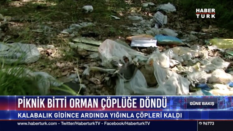 Piknik bitti orman çöplüğe döndü