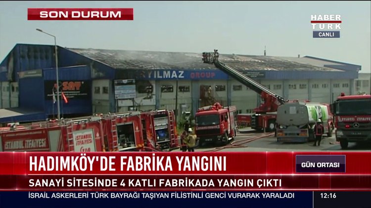 Hadımköy'de fabrika yangını