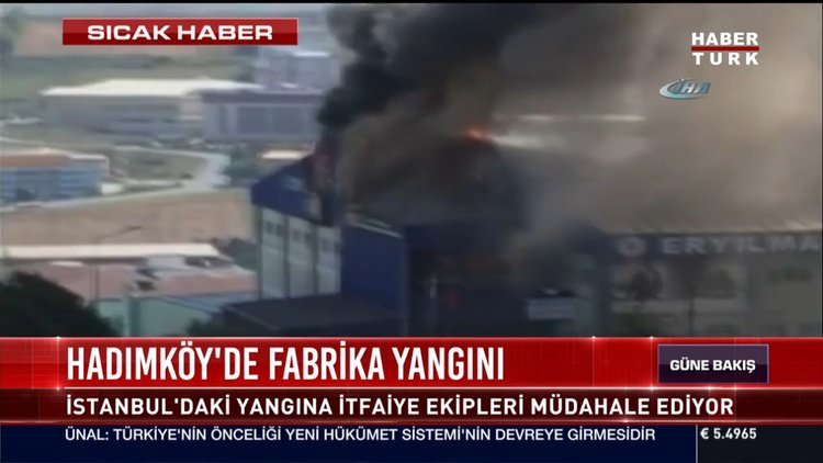 Hadımköy'de fabrika yangını