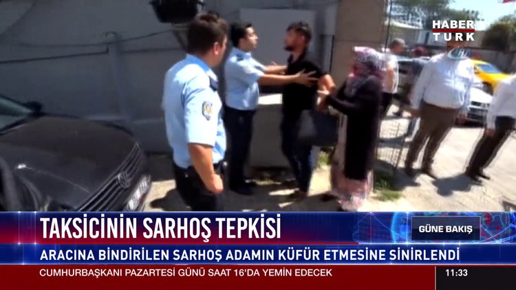 Taksicinin sarhoş tepkisi