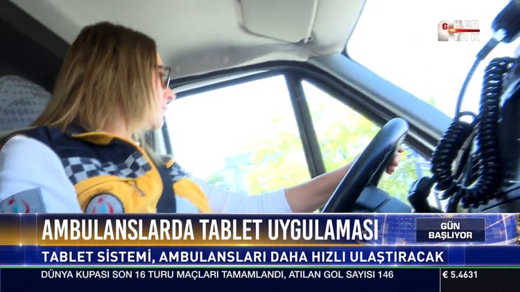 Ambulanslarda tablet uygulaması