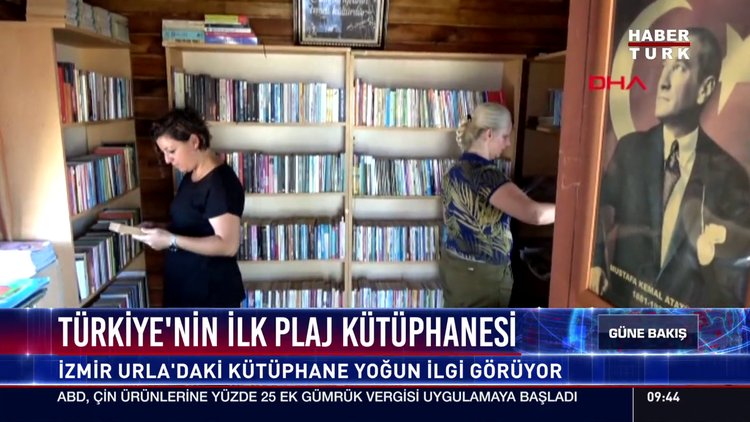 Türkiye'nin ilk plaj kütüphanesi