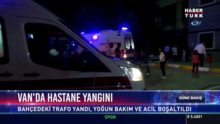 Van'da hastane yangını
