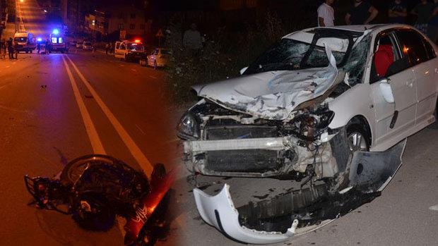 Bursa Da Feci Kaza Otomobil Ile Motosiklet Kafa Kafaya Carpisti