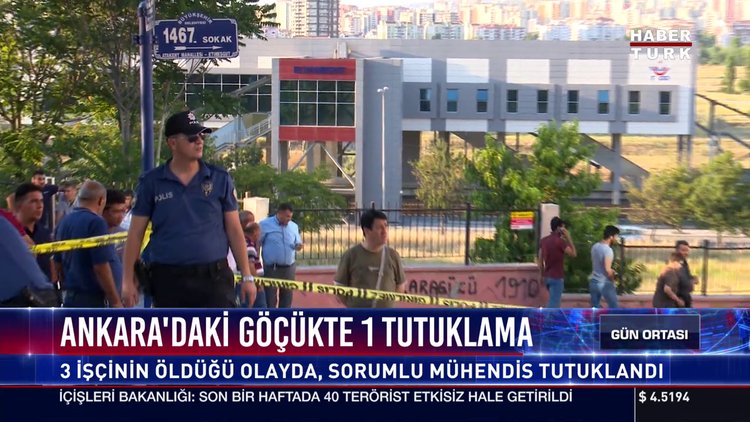Ankara'daki göçükte 1 tutuklama