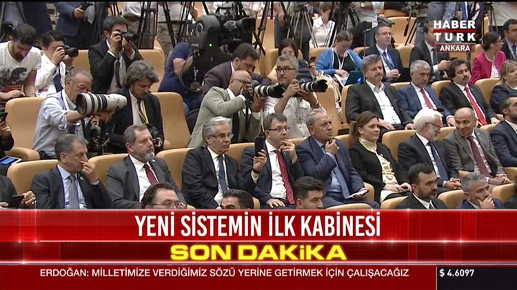Son dakika... Cumhurbaşkanı Erdoğan yeni sistemin ilk kabinesini açıkladı