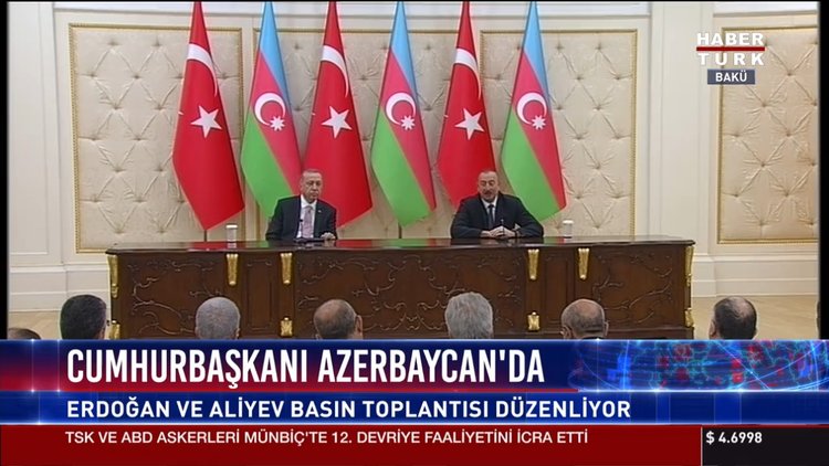 Cumhurbaşkanı Erdoğan Azerbaycan'da