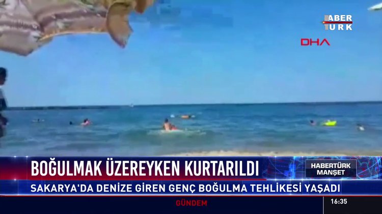 Boğulmak üzereyken kurtarıldı