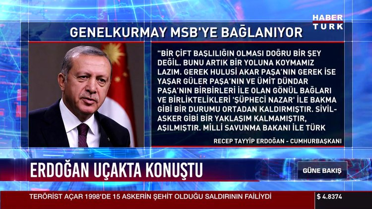 Erdoğan uçakta konuştu