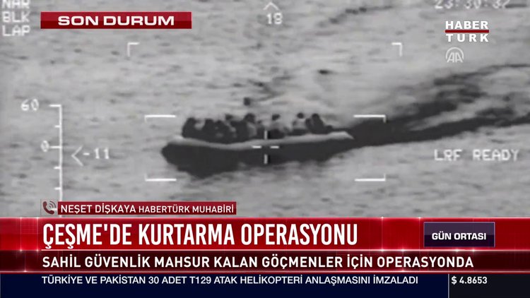 Çeşme'de kurtarma operasyonu