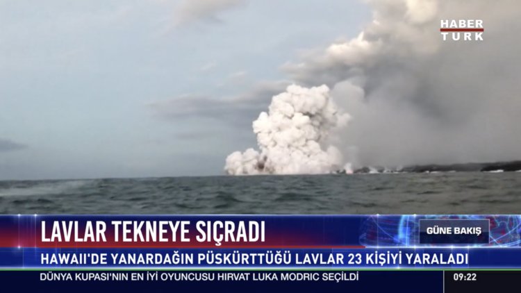 Lavlar tekneye sıçradı