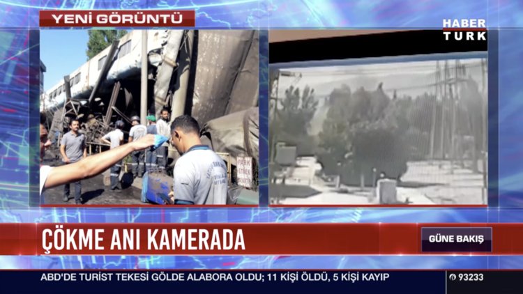 Çökme anı kamerada