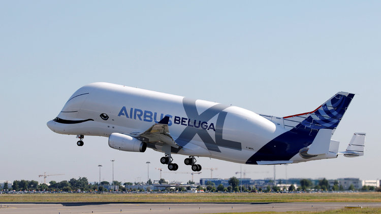 'Uçan Balina' gökyüzünde! Airbus Beluga XL ilk uçuşunu gerçekleştirdi