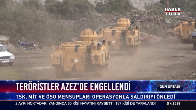 Teröristler Azez'de engellendi