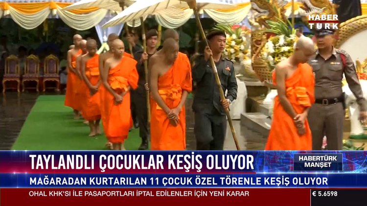 Taylandlı çocuklar keşiş oluyor