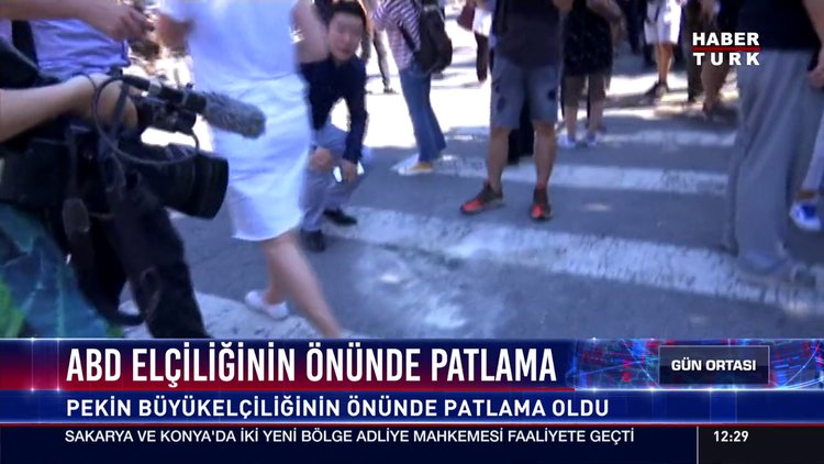 ABD elçiliğinin önünde patlama